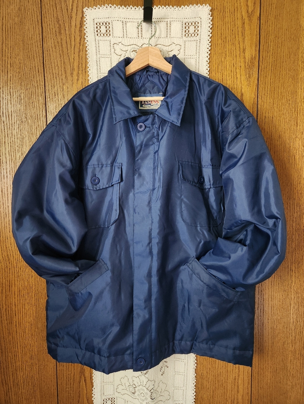 Basicss Navy Men's Nylon Windbreaker Casual Jacket